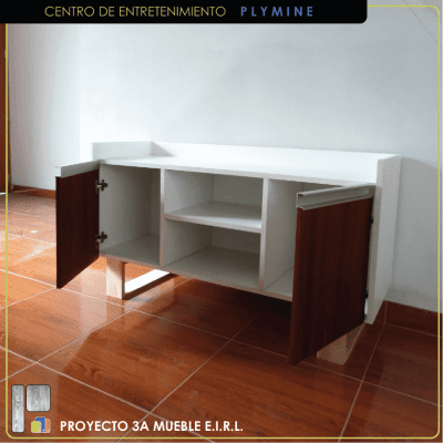 Mueble moderno de melamina para TV - Imagen 2