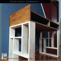Escritorio de madera contrachapada caobaply