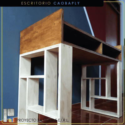 Escritorio de madera contrachapada caobaply