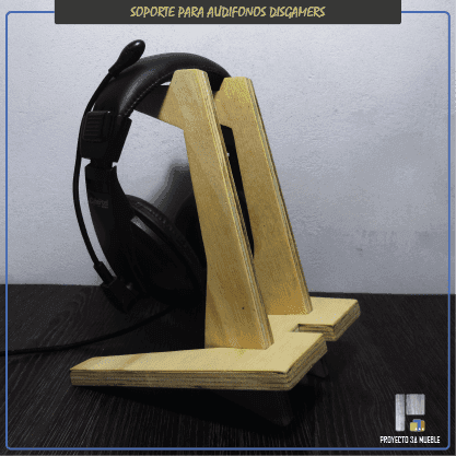 Soporte desarmable de madera para audifonos - Imagen 3