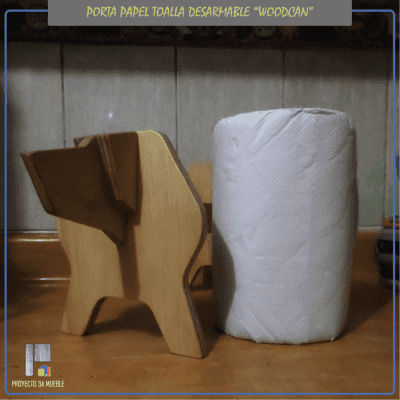 Porta papel toalla de madera pino 3.0 - Imagen 2