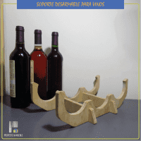 Soporte de madera para vinos