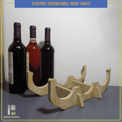 Soporte de madera para vinos