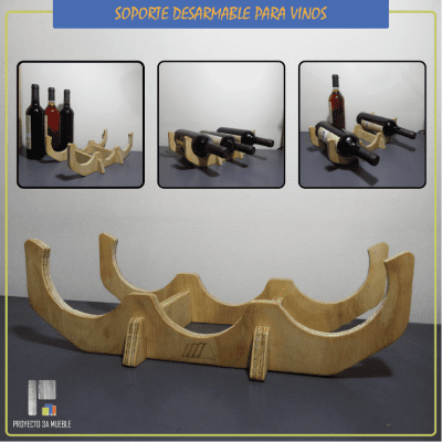 Soporte de madera para vinos - Imagen 3