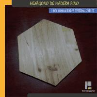 Hexágono de madera de pino