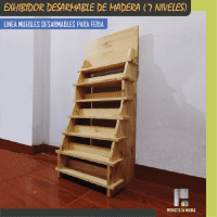 Exhibidor desarmable de madera