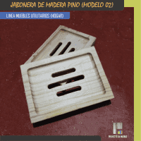 Jabonera artesanal de madera pino