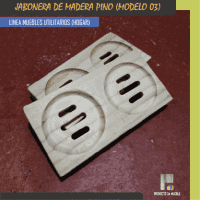Jabonera artesanal de madera pino (Modelo 03)