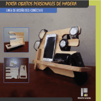 Porta objetos personales de madera pino