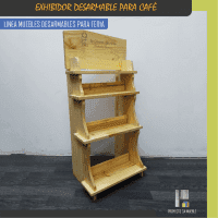 Exhibidor desarmable de madera (variado)