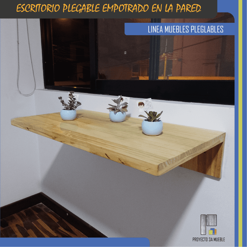 Escritorio plegable de madera