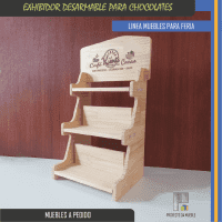 Exhibidor desarmable para chocolates
