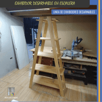 Exhibidor desarmable tipo escalera
