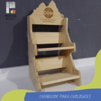 Exhibidor para chocolates 2 repisas(sin letrero)